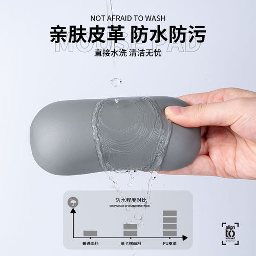 鼠标垫护腕小号皮革办公鼠标手护腕防水硅胶手腕垫笔记本键盘手托 - 图0