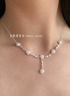 足银999玫瑰藤蔓手链新中式礼物