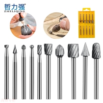 High speed steel rotary filing knife woodworking tool 10 pieces kit composition suit engraving filing root sculpted nuclear sculpture file