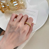 OUBIYABI Oubiyabi floating series bubble round zirconium ring light luxury open ring birthday gift for women