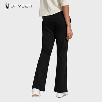 American SPYDER spider pants women's high waist elastic slim slim black micro-flared trousers women's 24MS526W