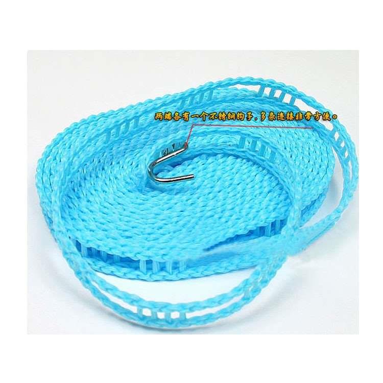 一拉即紧晾衣绳免打孔凉衣绳神器户外室外阳台防风防滑挂晒被绳子 - 图0