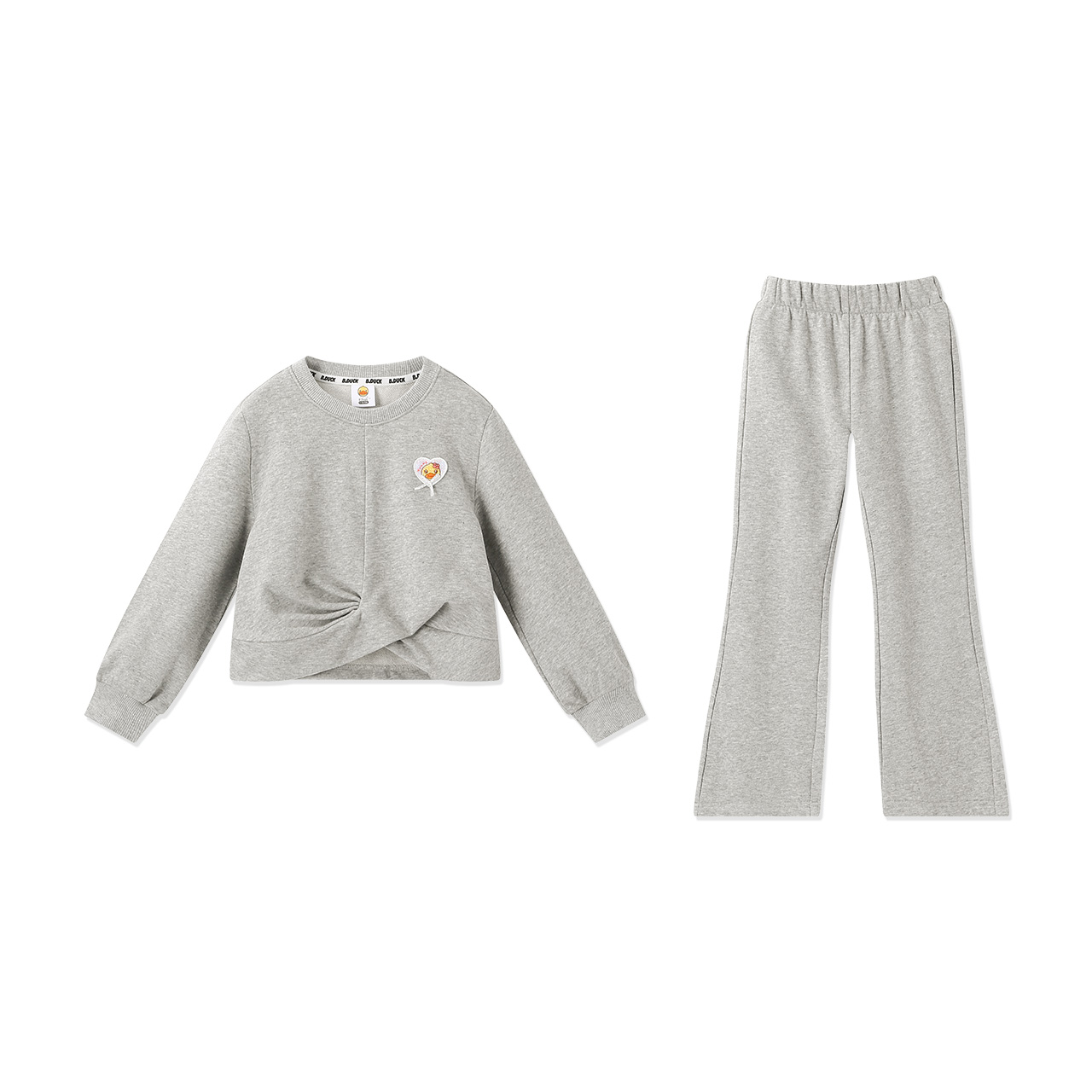 【套装】bduck小黄鸭童装儿童运动套装春秋女童上衣裤子秋装2件套