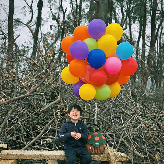 儿童飘空多巴胺彩色气球加厚无毒无味野餐拍照道具马卡龙女孩户外