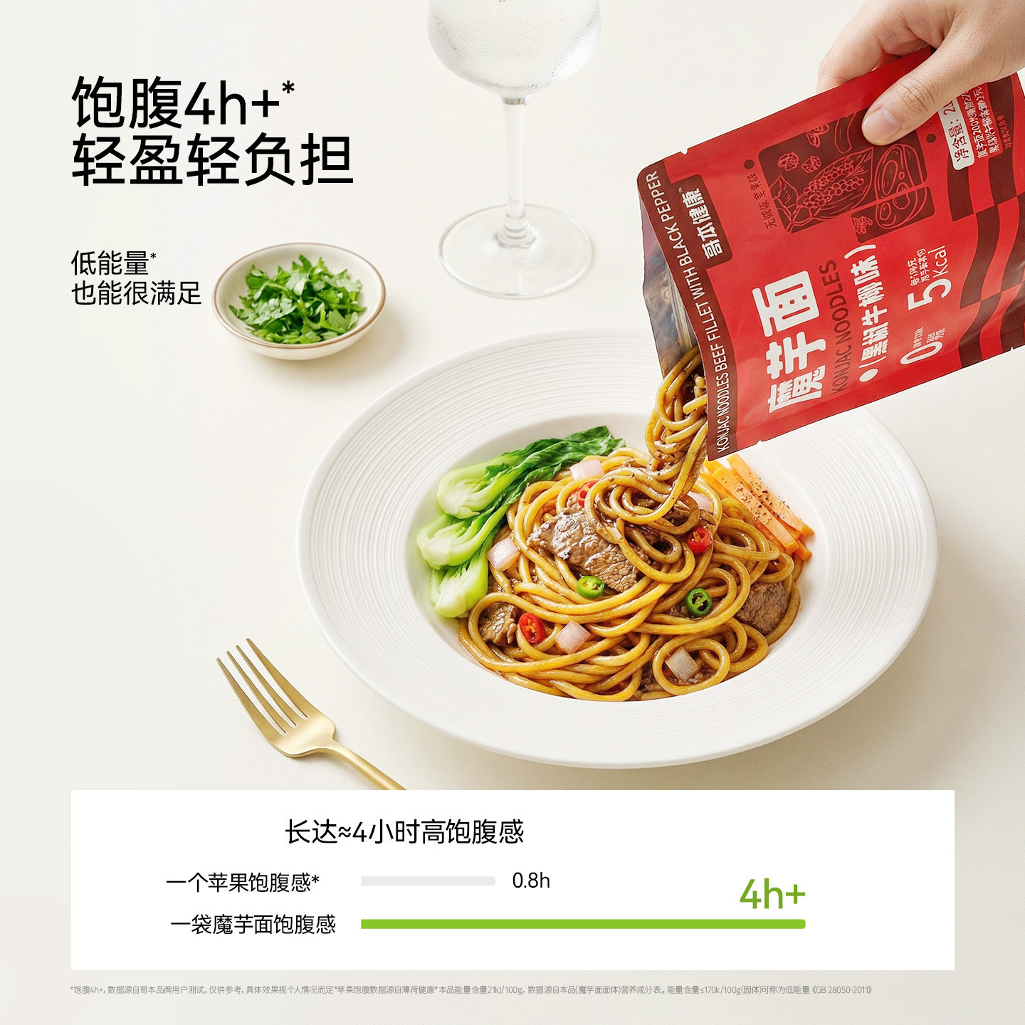 魔芋凉面即食减低代餐脂饱腹卡主食品热量免煮方便速食0夜宵零食