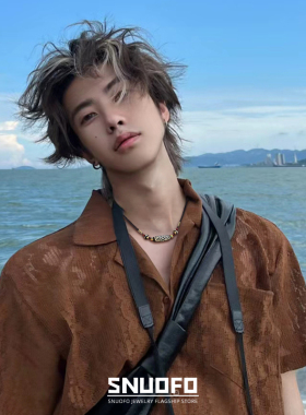 九眼天珠项链高级感嘻哈风藏式