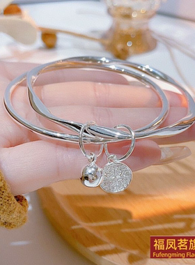 原创设计女银饰正生足银999手镯