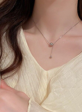 项链女轻奢小众颈链锁骨纯银
