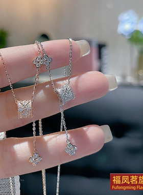 925银十字链女香港正生小蛮项链