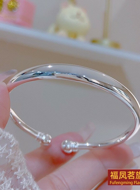 原创设计女银饰正生足银999手镯