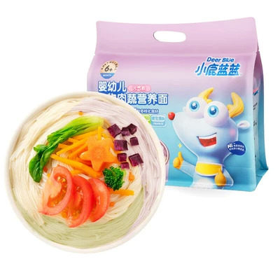 小鹿蓝蓝婴幼儿谷物肉蔬营养细面条6月宝宝辅食活力款无添加食盐,淘宝优惠券,粉丝福利购,淘宝优惠卷