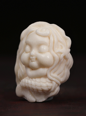 南北鹿角雕刻吉祥如意配饰手机挂