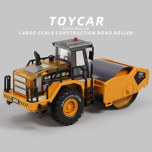 超大号合金压路机1:40工程车模型玩具1-2岁3宝宝婴儿仿真摆件男女 - 图2