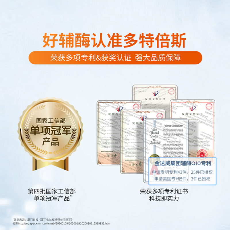 【自营】金达威多特倍斯辅酶Q10软胶囊呵护心肌护心脑100mg200mg
