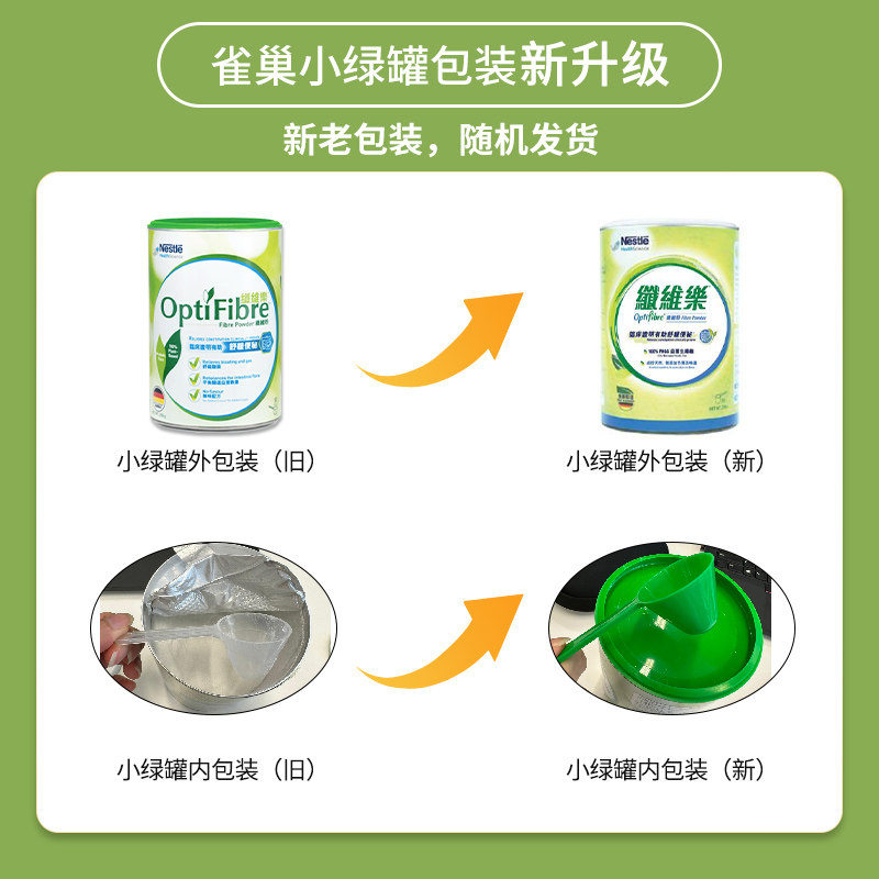 【自营】瑞士雀巢健康科学小绿条optifibre植物膳食纤维粉250g/罐,淘宝优惠券,粉丝福利购,淘宝优惠卷