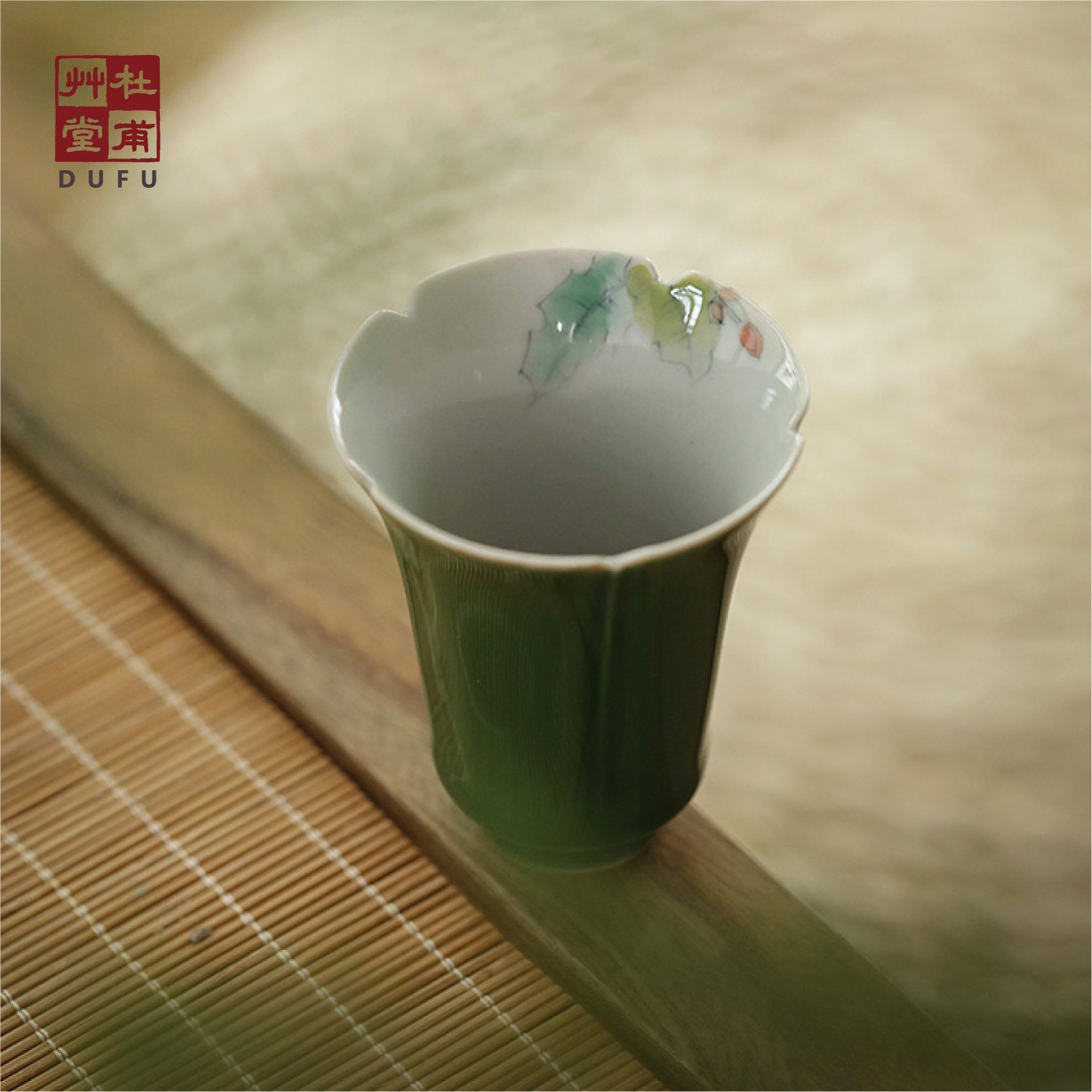 杜甫草堂家用对杯主人杯陶瓷小茶杯套装父亲节礼物博物馆文创茶杯