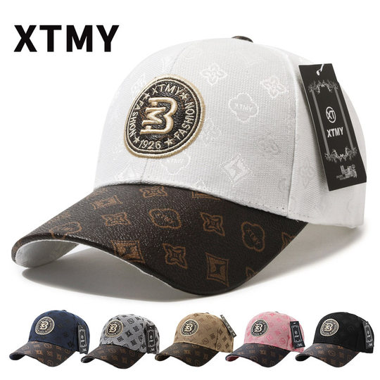 Wor lv t casual embroidered sun hat women's peaked cap long brim hard top large head circumference fishing baseball cap for men