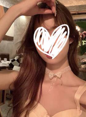 超仙超甜妹纯欲风春夏新款温柔白色蕾丝双层蝴蝶结choker项链项圈