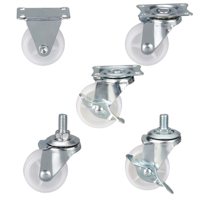 轻型1.522.53寸平底白pp尼龙轮子家具衣柜万象带刹车脚轮,淘宝优惠券,粉丝福利购,淘宝优惠卷