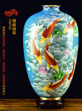 手工制作北京珐琅景泰蓝年年有余
