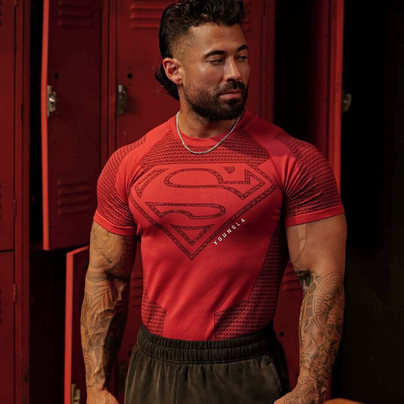 YOUNGAL新款夏季男士健身衣教练运动t恤男高弹训练衣服紧身衣短袖,淘宝优惠券,粉丝福利购,淘宝优惠卷