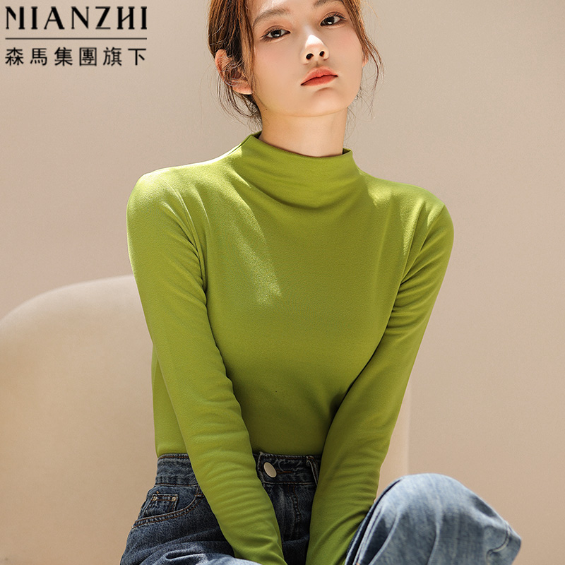 【11点官补到手21.9元】半高领羊毛打底衫女