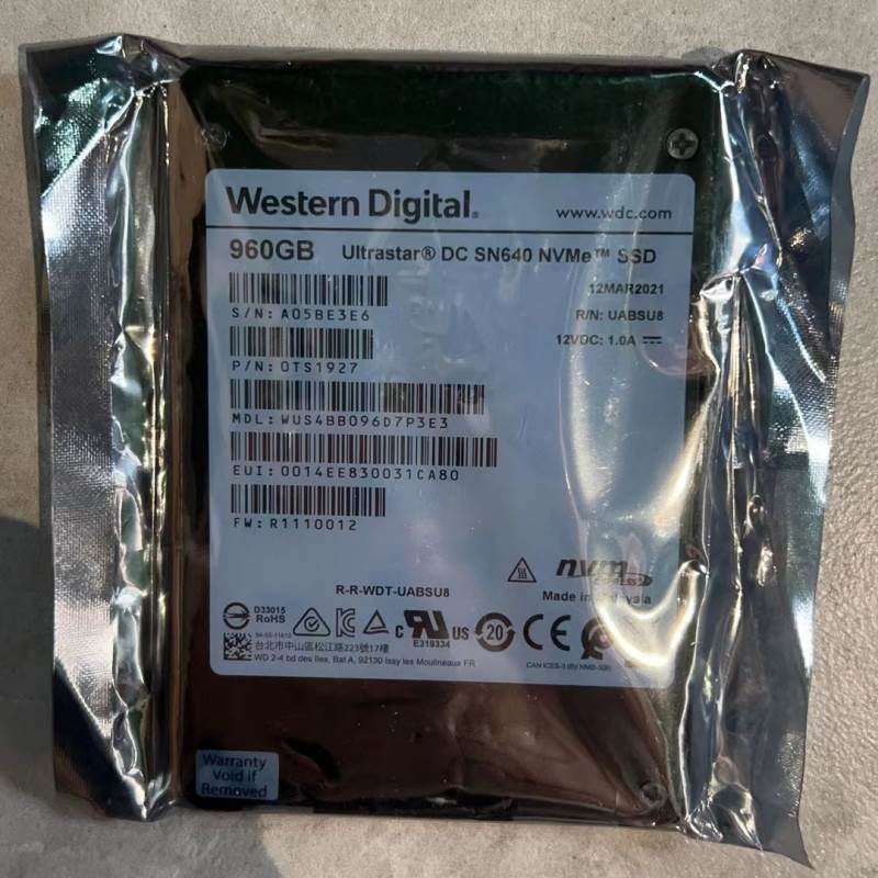 WD/西数 SN640 960G U.2企业级pcie服务器Nvme固态硬盘-图1