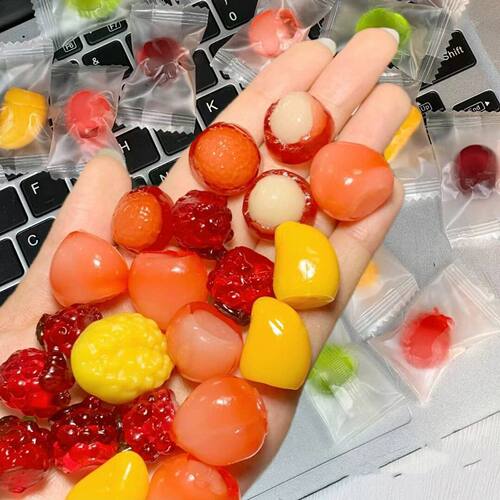 春节糖果4d剥皮软糖网红款QQ糖爆浆夹心混合橡皮糖零食小吃批发 - 图3