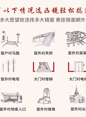 阴阳九宫罗盘凹面大号门口八卦镜