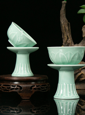 佛前供碗陶瓷七供八宝贡水碗