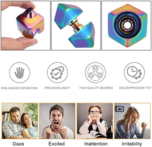 QLKUNLA Fidget Cube Spinner Anti-Anxiety Focusing Fidget Toy-图1