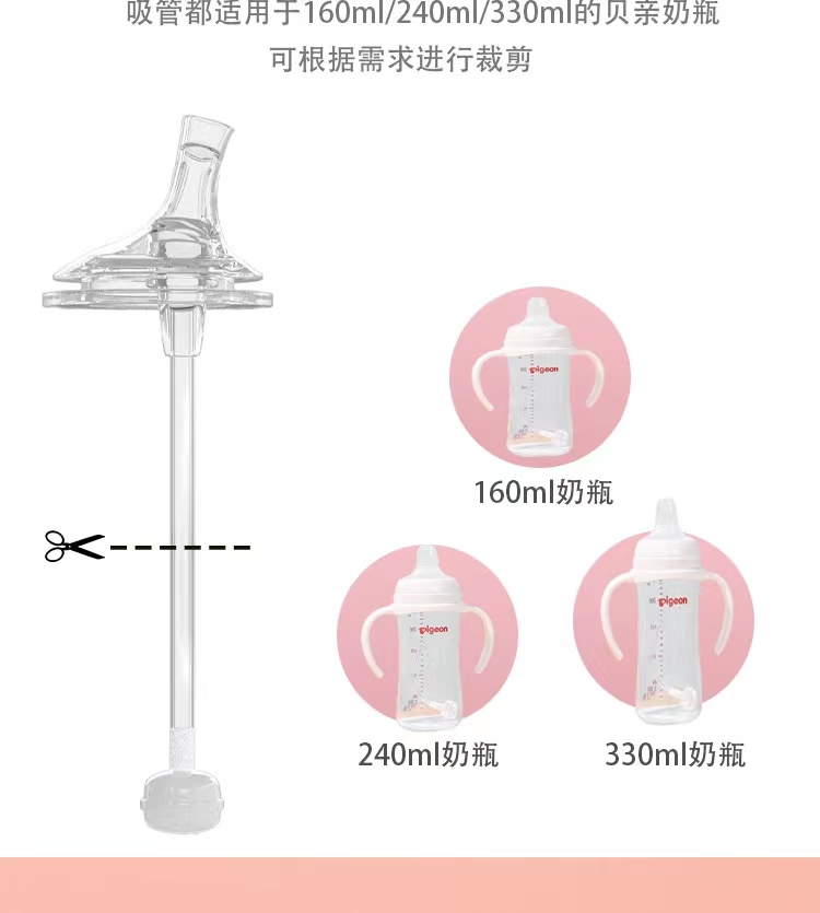 第三代贝亲奶瓶配件吸管杯鸭嘴学饮奶嘴通用握把手柄宽口径重力球 - 图3