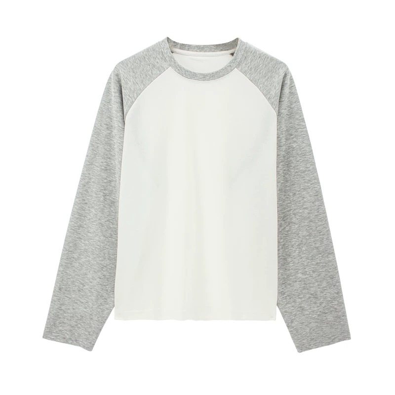 bzbn row style jameson long-staple cotton silhouette loose retro long-sleeved T-shirt