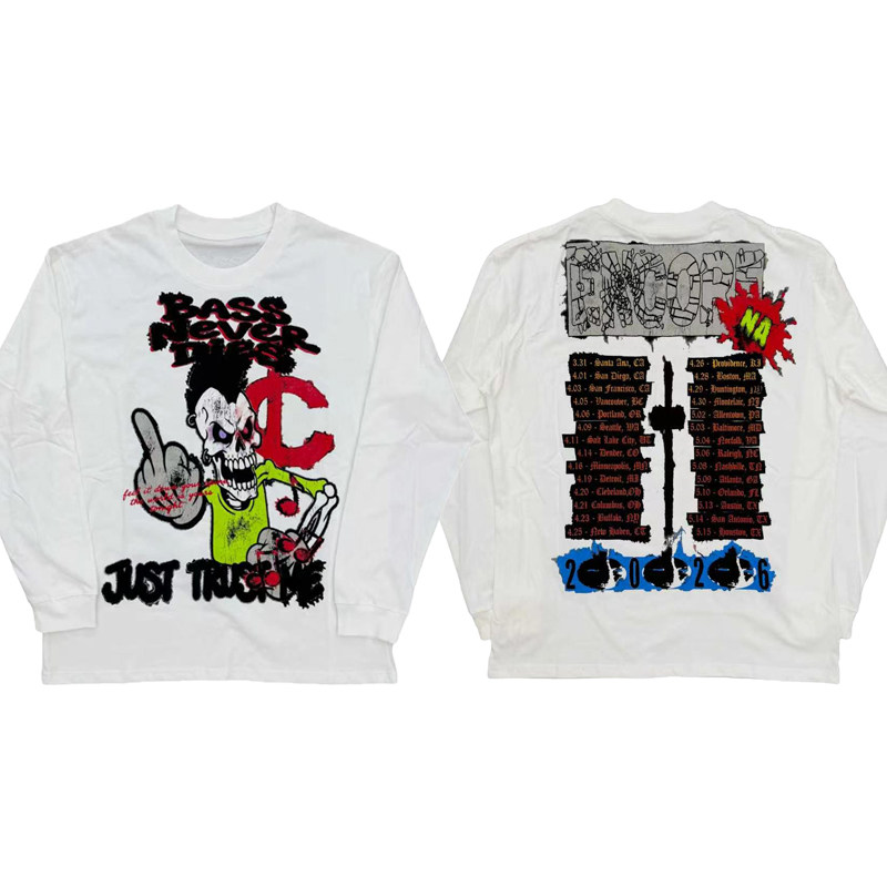 Che Encore Tour BASS NEVER DIES Longsleeve Long Sleeve T-Shirt Print