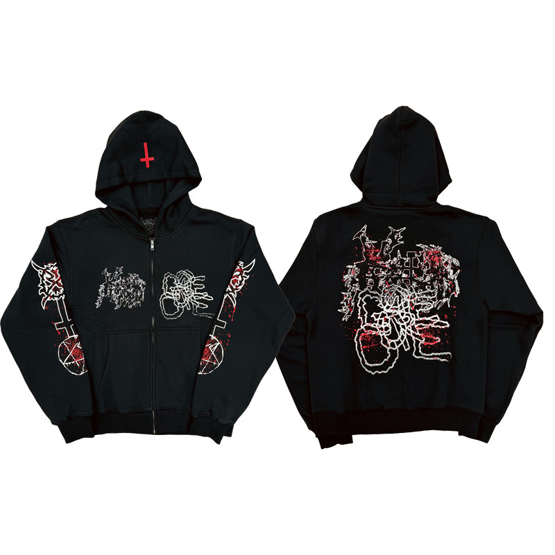 KenCarson Antagonist2.0zip up hoodie venue limited print hooded zipper jacket