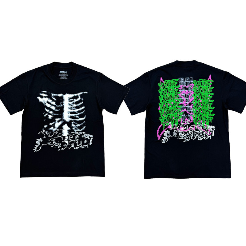 Ken Carson Europe merch t-shirt venue limited bone print short-sleeved T-shirt