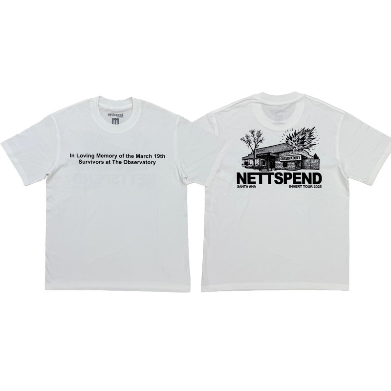 INVERT TOUR 2025 Nettspend Observatory tee tour limited short-sleeved T-shirt