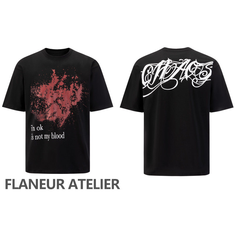 KK11 Ken Carson IM OKT Shirt pure cotton bloodstained loose short-sleeved opium
