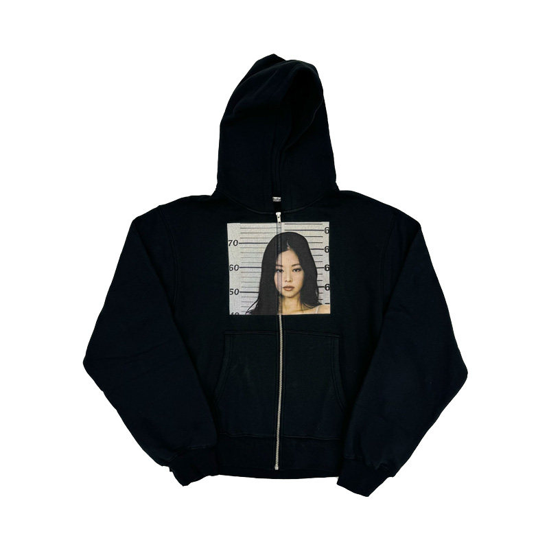 Jennie Kim Hoodie – Vintage Face Print
