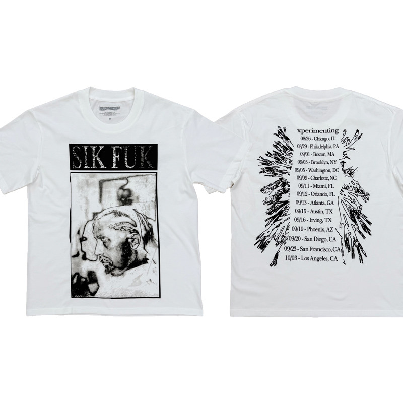 Ken Carson Xperiment Tour SIK FUK Tee venue limited printed short-sleeved T-shirt