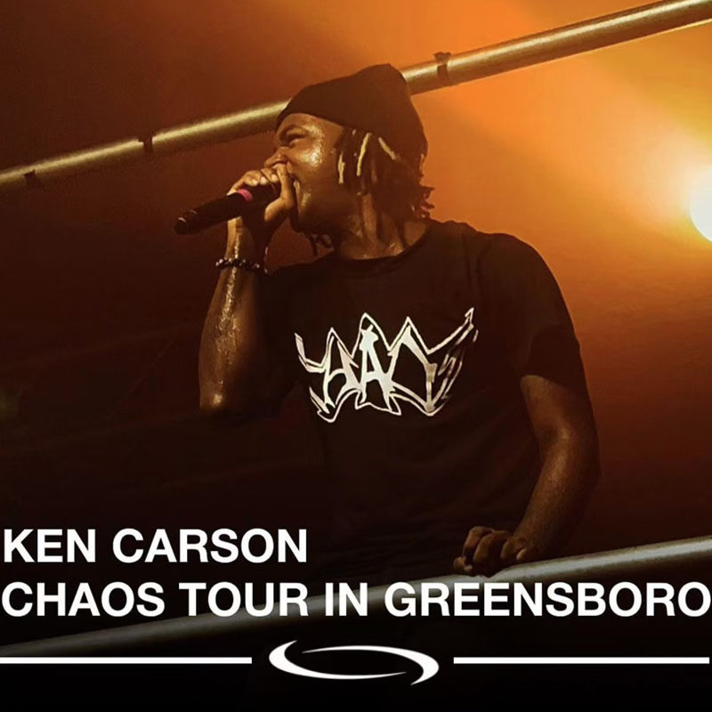 Ken Carson A Great Chaos Tour Leg 2 cross tee short-sleeved T-shirt opium