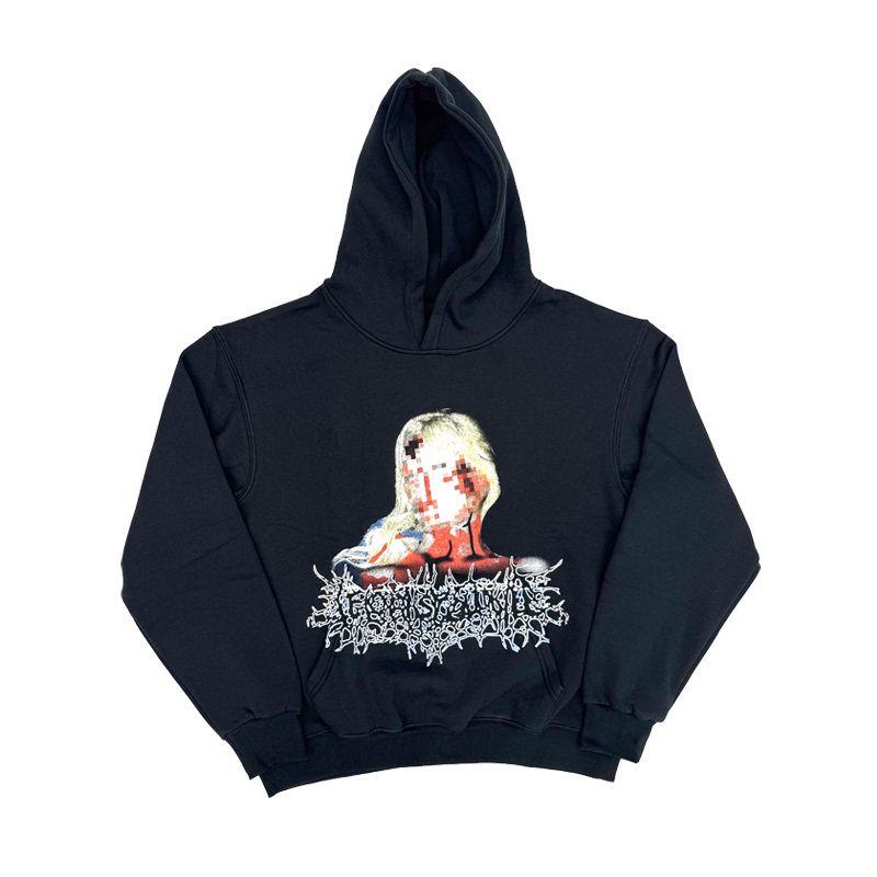DestroyLonely Pixel Lady Merch Hoodie Printed Hoodie Sweatshirt Hoodie opium