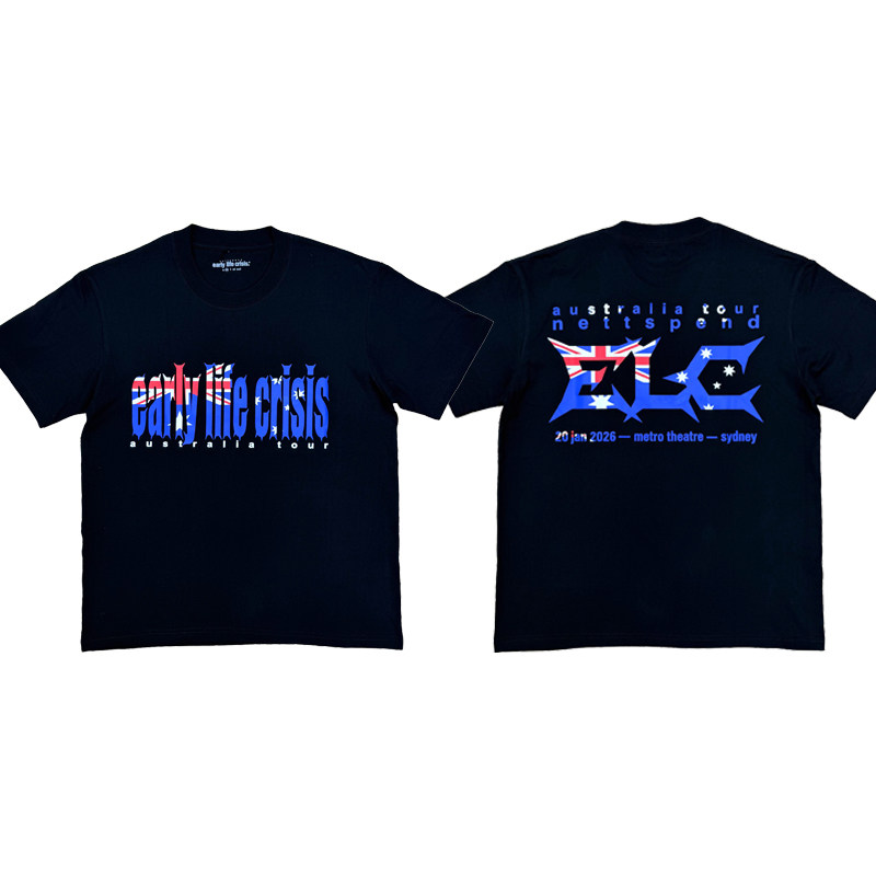 kk11 nettspend australia merch tee Australian limited T-shirt printed short sleeves