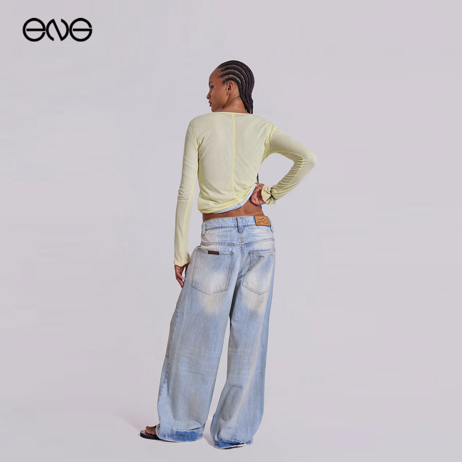 【ENG】JADED LONDON 破洞水洗做旧宽松牛仔裤男女同款 新品25秋 - 图2