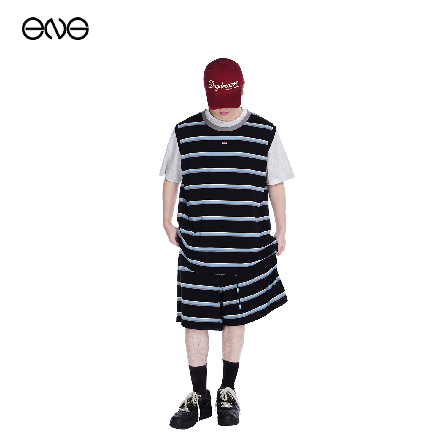 【ENG】Sparkling Lot 条纹刺绣标休闲短裤男装新品25秋,淘宝优惠券,粉丝福利购,淘宝优惠卷