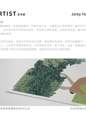 Jorey Hurley收藏级版画复刻包豪斯林中小鹿客厅儿童房高级感画芯