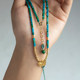 Natural Phoenix Stone Bead Chain Lanyard Pendant Sweater Chain