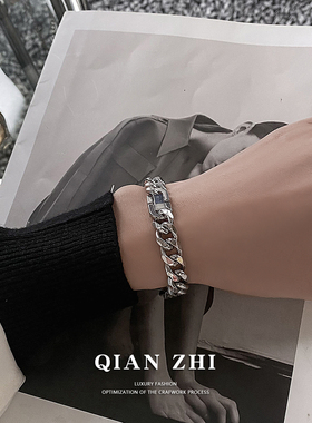 男士手链ins钛钢简单大方