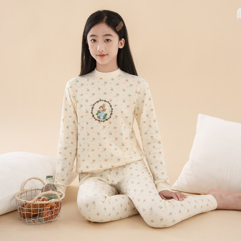 女大童秋衣秋裤套装纯棉全棉中大童青少年儿童保暖内衣女童睡衣,淘宝优惠券,粉丝福利购,淘宝优惠卷