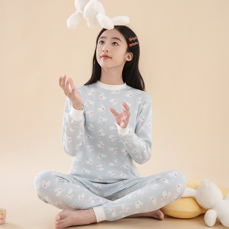女大童秋衣秋裤套装纯棉全棉中大童青少年儿童保暖内衣女童睡衣,淘宝优惠券,粉丝福利购,淘宝优惠卷